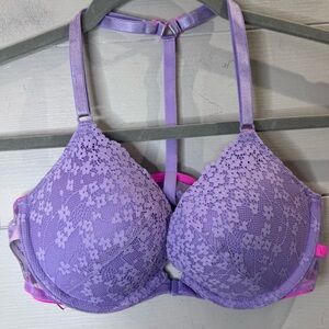 Victoria's Secret Push Up NWOT Lavender Lace Women's Bra Size 34B
